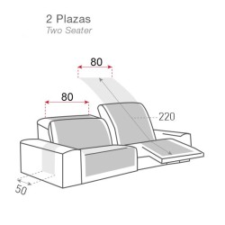Cubre Sofá Acolchado Relax 2 y 3 plazas Bergen